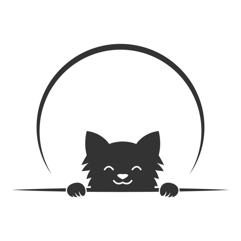 création de logo icône chat vecteur