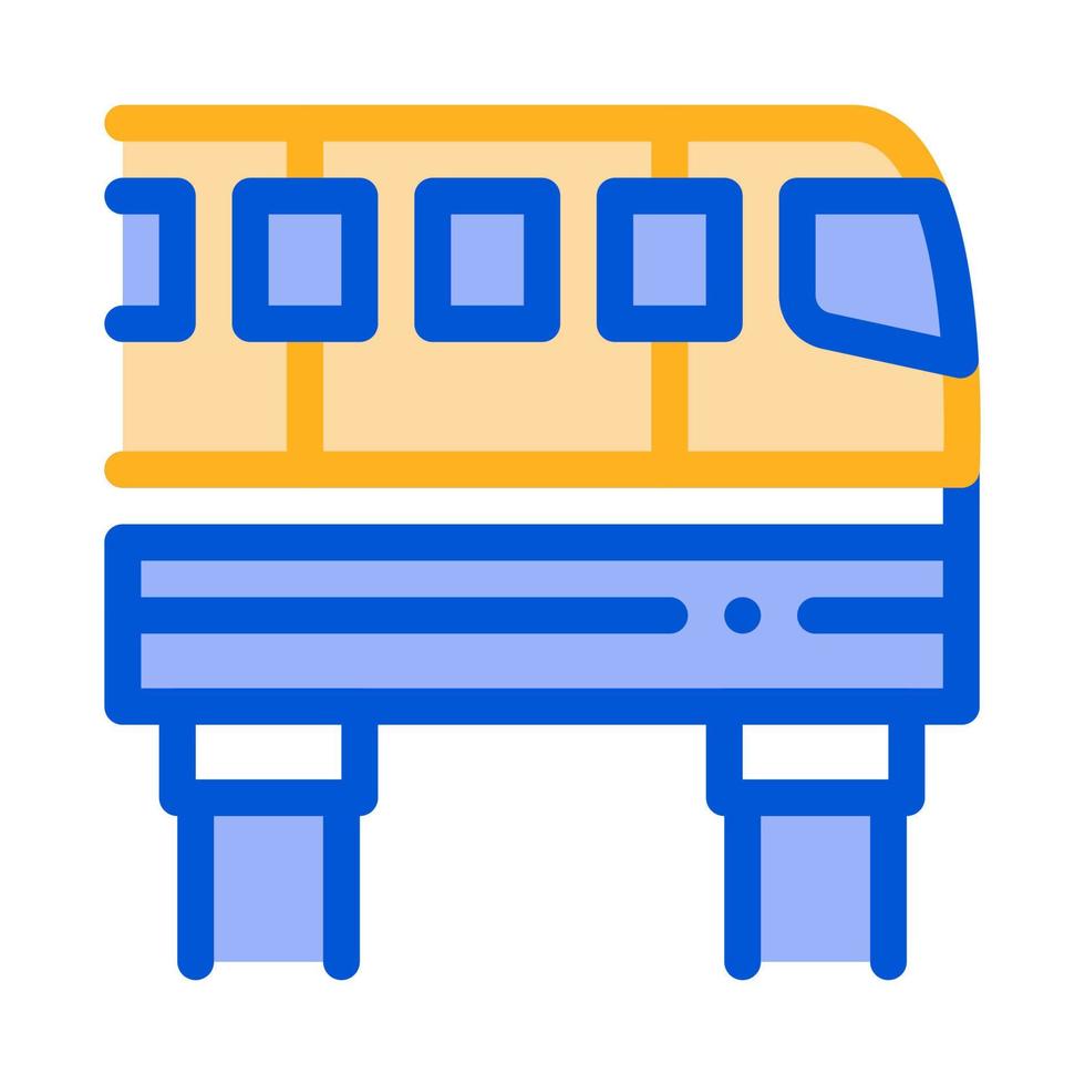icône de fine ligne vecteur monorail de transport public