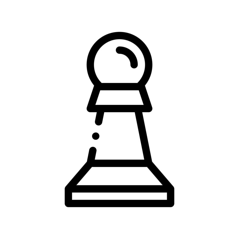 icône de fine ligne de vecteur de jeu d'échecs interactif pour enfants