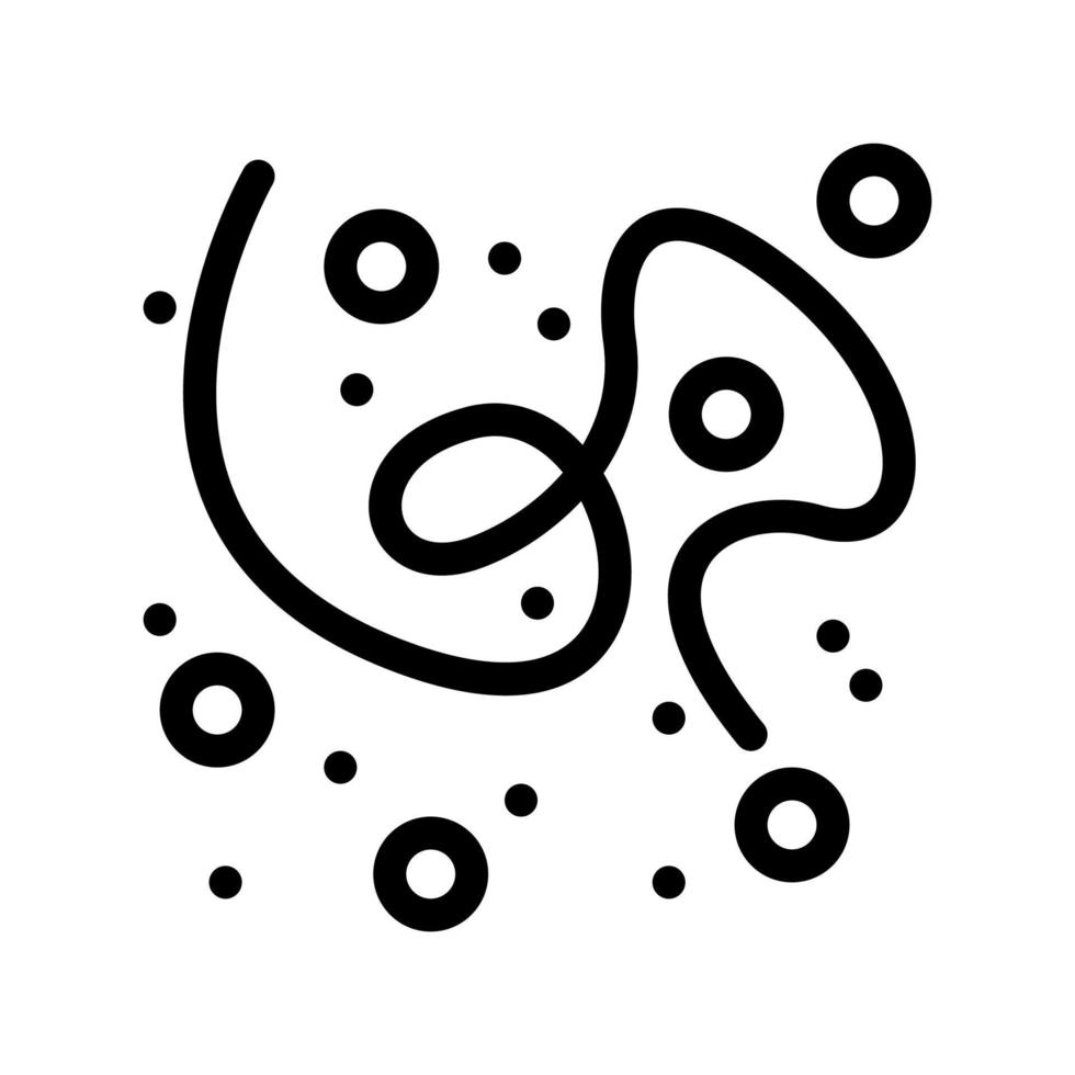 icône de signe de vecteur d'organisme de bactérie microscopique
