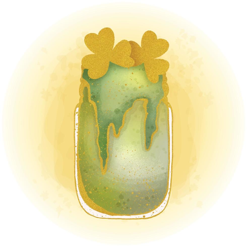 St. patrick smoothies à thème boisson aquarelle graphiques 02 vecteur