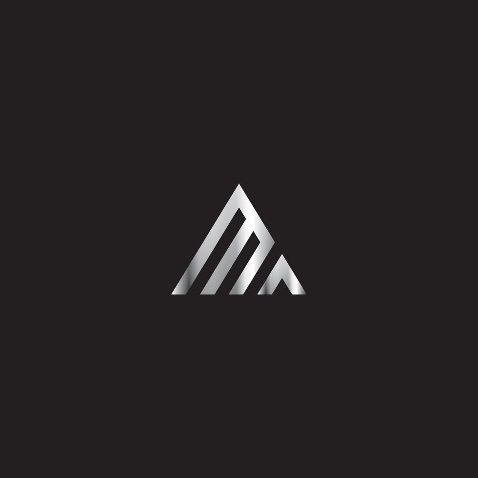 monogramme carré ma lettre logo vecteur