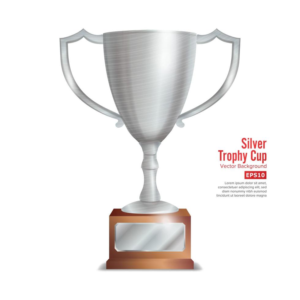 coupe du trophée d'argent. notion de gagnant. conception de prix vecteur