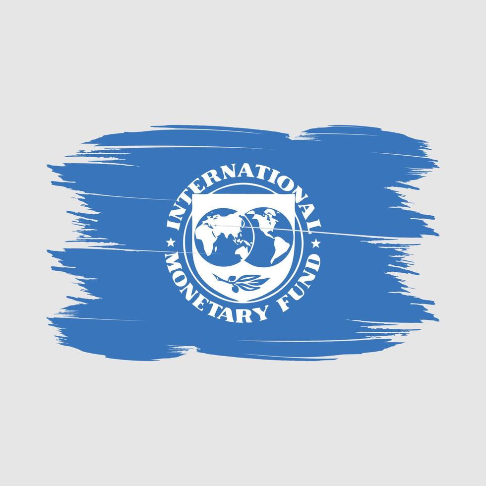 drapeau du FMI brosse illustration vectorielle vecteur