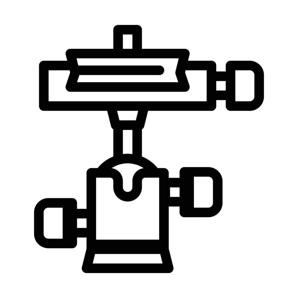 illustration vectorielle de l'icône de la ligne de tête de trépied vecteur