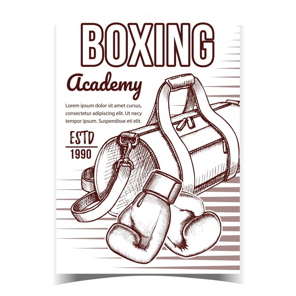 vecteur de bannière publicitaire de l'académie de sport de boxe