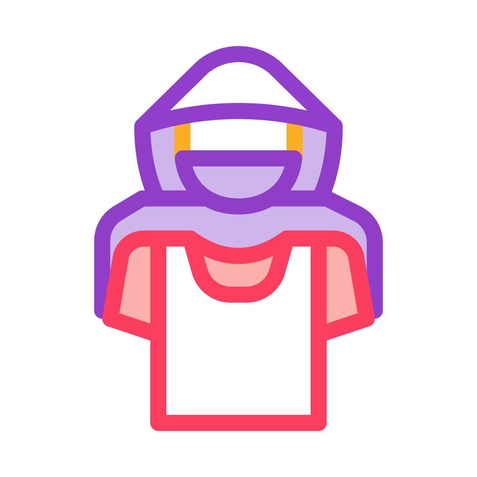t-shirt voleur à l'étalage concept icône vecteur contour illustration