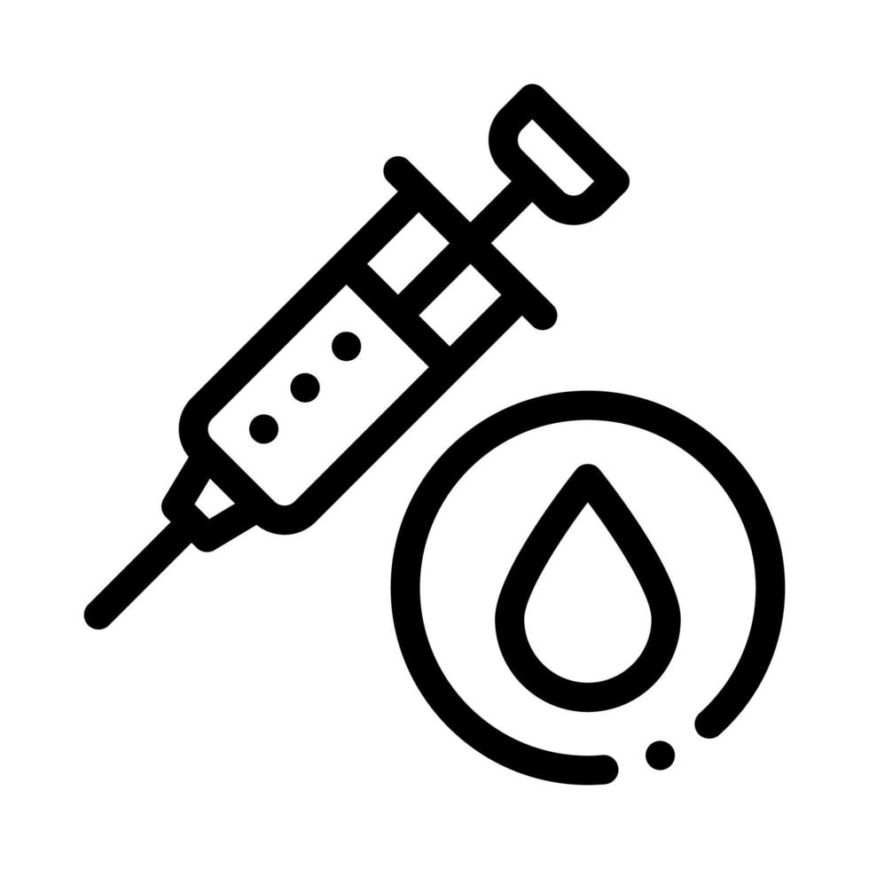 illustration vectorielle de l'icône d'injection de rajeunissement de la peau vecteur