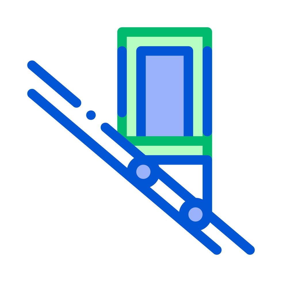 icône de vecteur d'ascenseur incliné de transport en commun