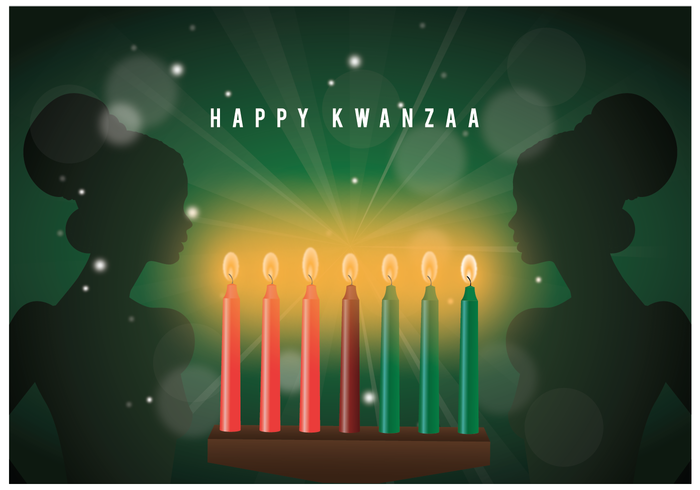 Vecteur de bougie Kwanzaa gratuit