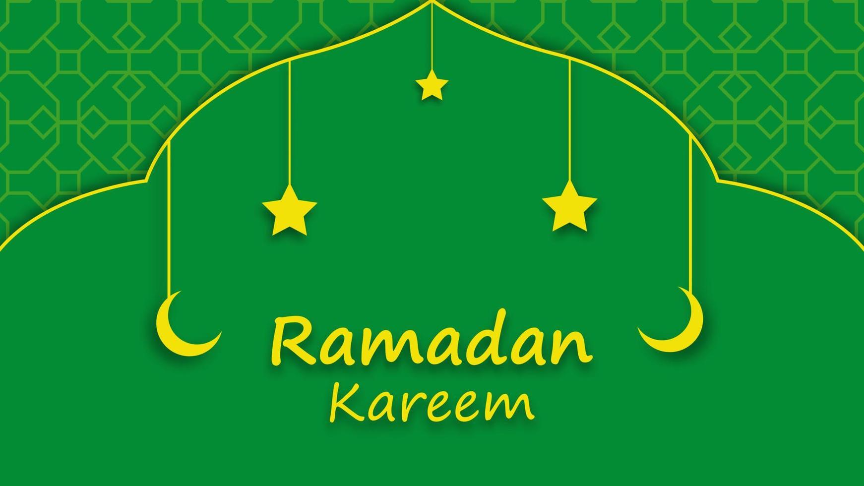 fond de modèle de carte de voeux ramadan kareem avec mosquée, étoile et lune islamique. illustration vectorielle. ep 10. vecteur
