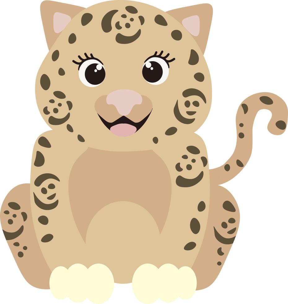 jaguar de dessin animé mignon. illustration vectorielle isolée sur fond blanc vecteur