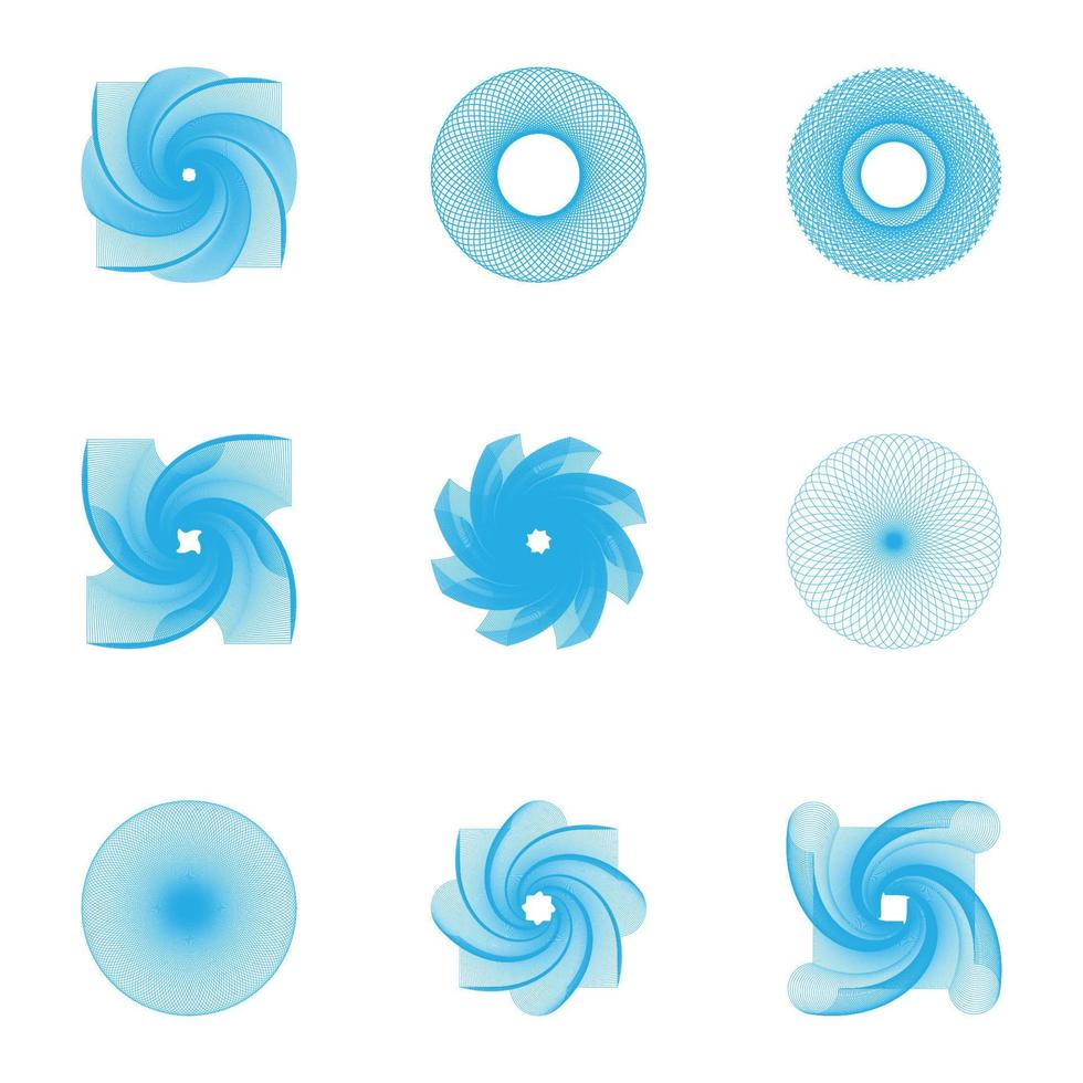 forme géométrique forme en spirale vecteur forme motif