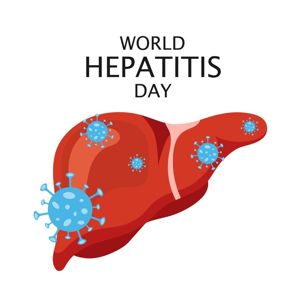 concept de la journée mondiale de l'hépatite. illustration vectorielle. vecteur