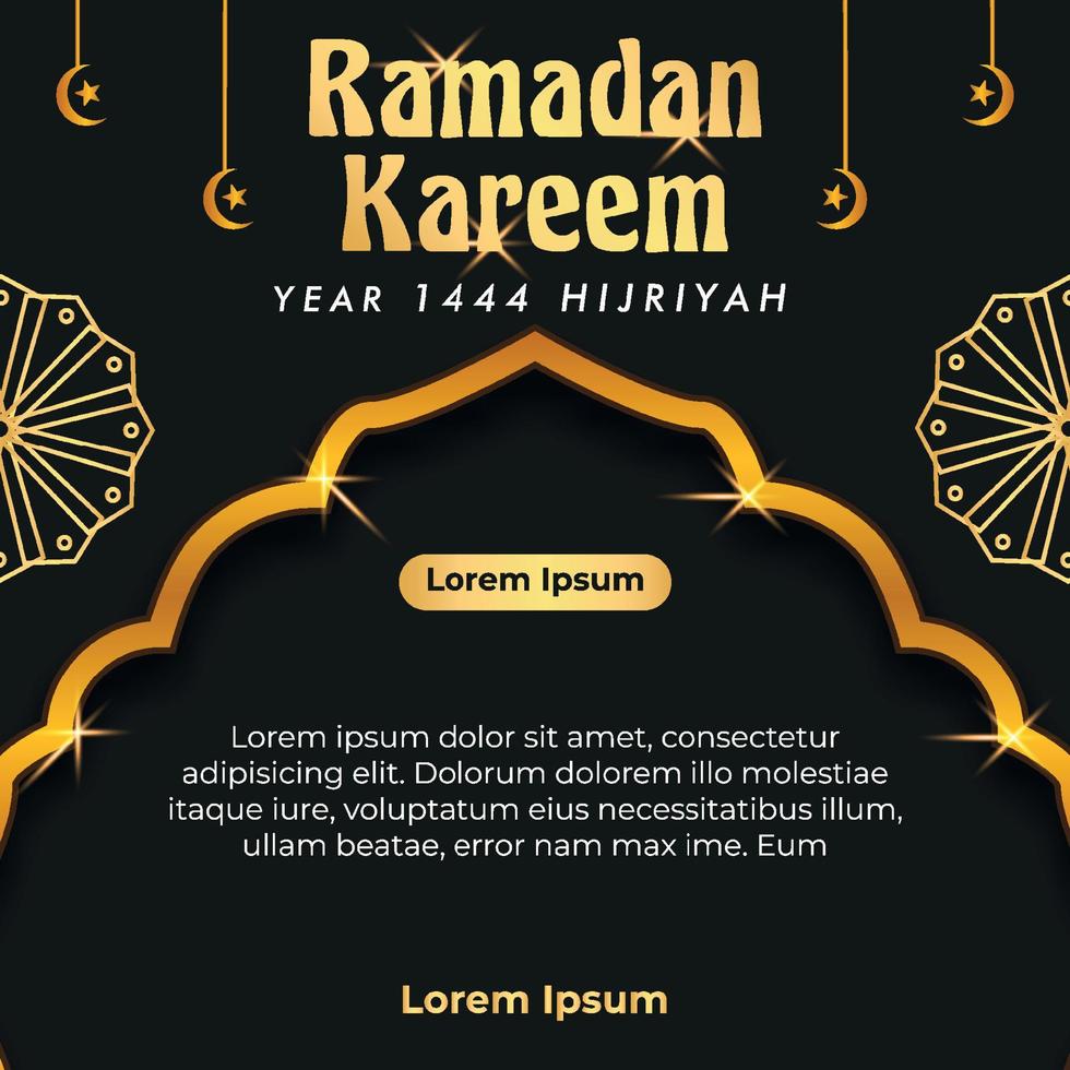 publication sur les réseaux sociaux carte de voeux ramadan et fêtes musulmanes vecteur