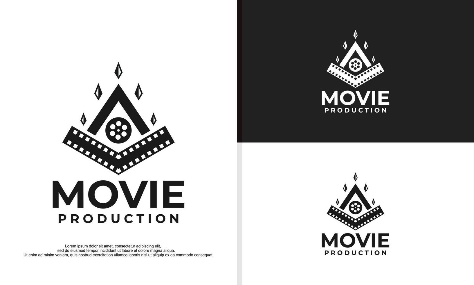 illutration de conception de logo de film indien vecteur