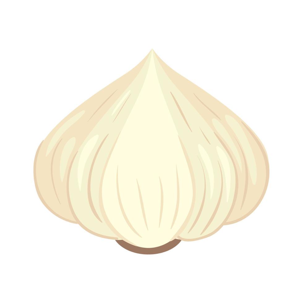 icône d'ail frais, sur fond blanc vecteur