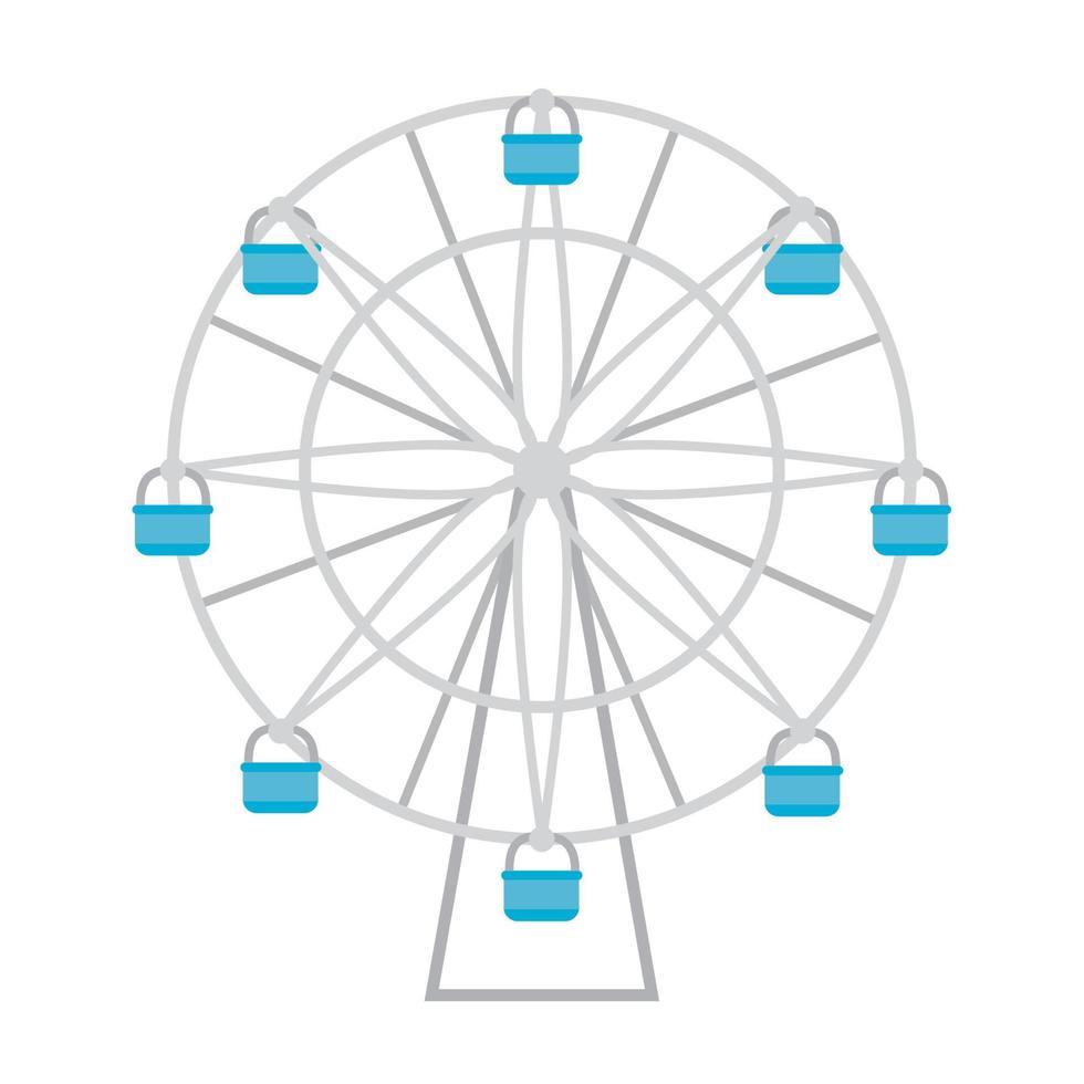 icône de la grande roue, sur fond blanc vecteur