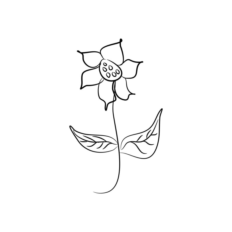 un dessin de fleur vecteur