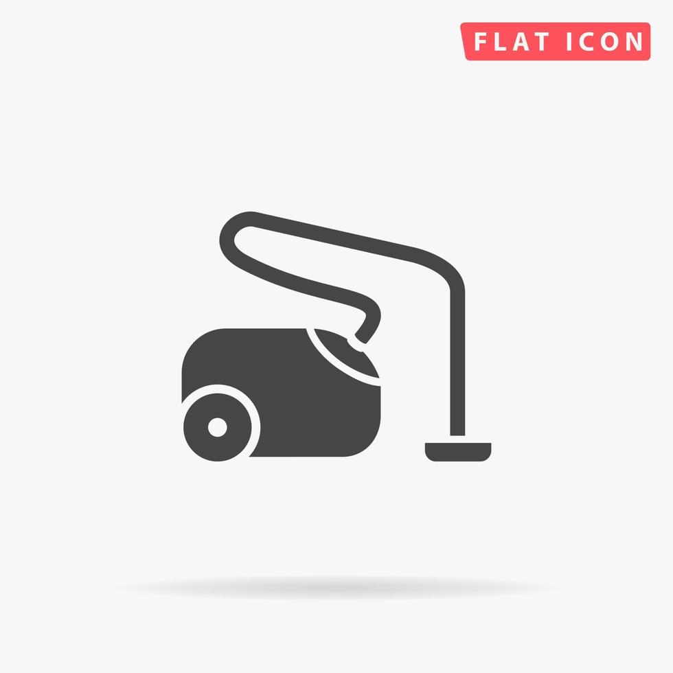 icône de vecteur plat d'aspirateur. signe de style glyphe. symbole d'illustrations simples dessinées à la main pour l'infographie conceptuelle, les projets de conception, l'interface utilisateur et l'ux, le site Web ou l'application mobile.