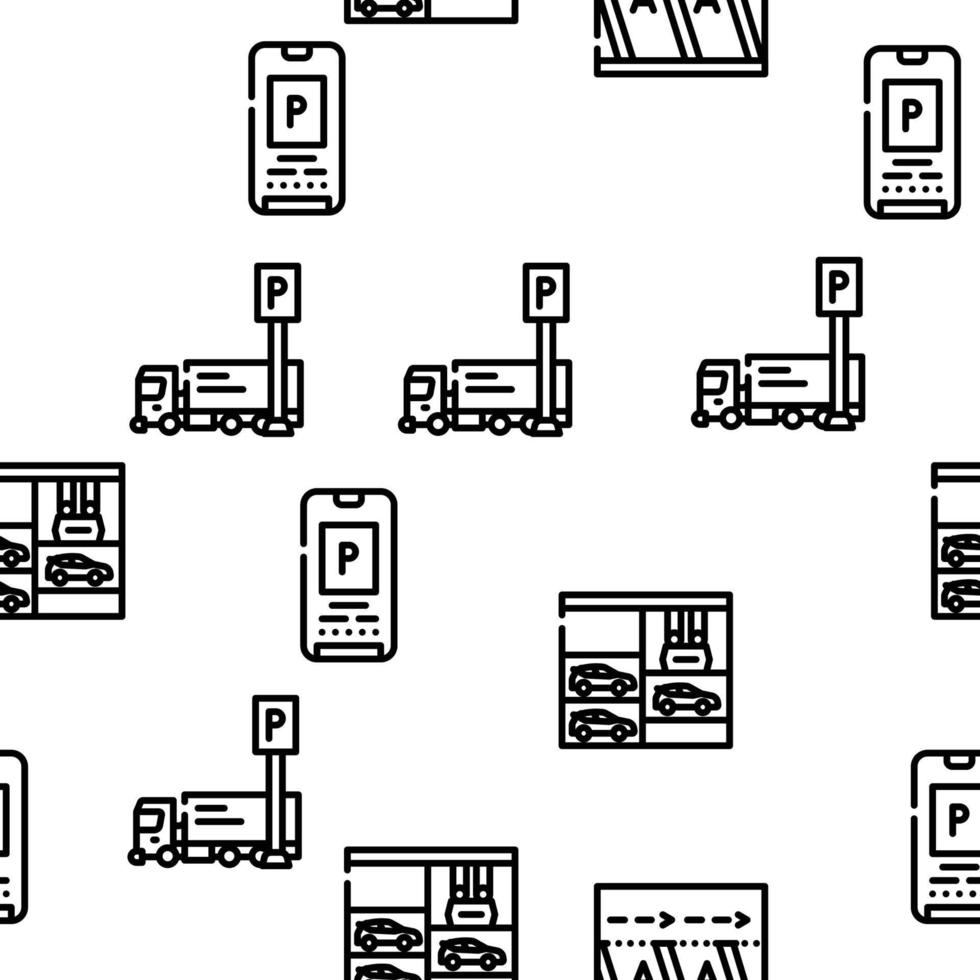 modèle sans couture de vecteur de transport de stationnement