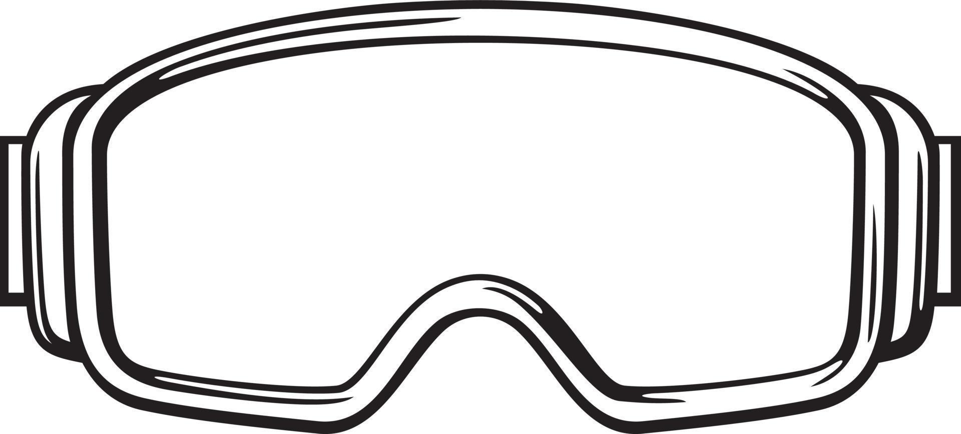 lunettes de ski avec - lunettes de sports d'hiver. illustration vectorielle. vecteur