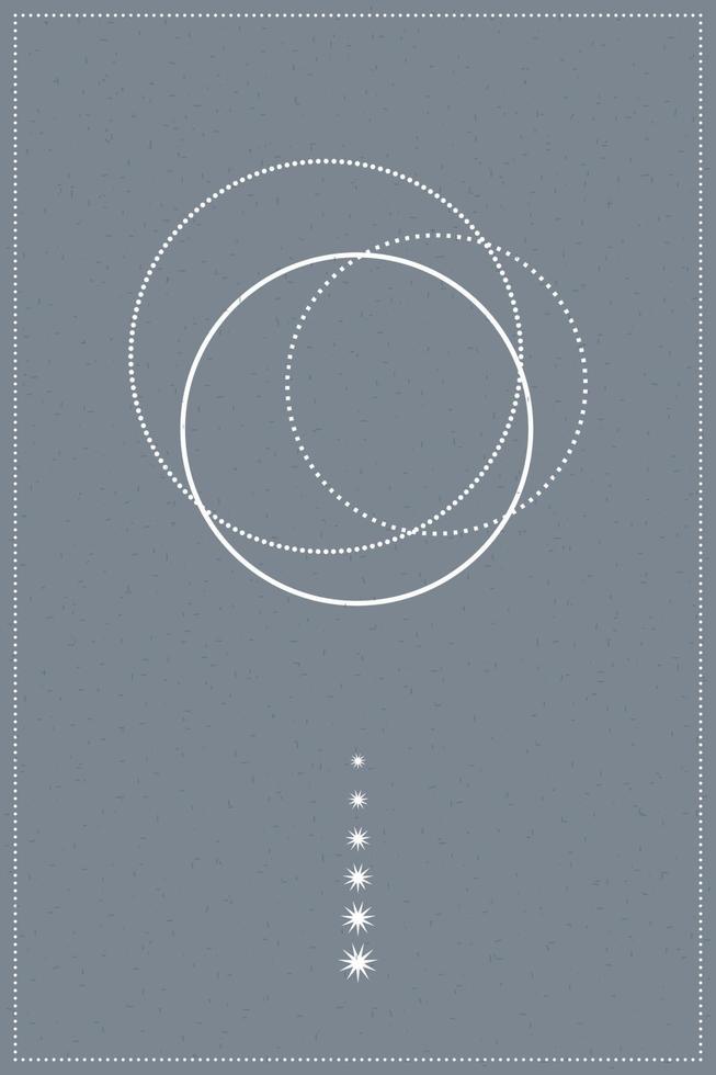 affiche graphique modèle de conception minimaliste boho simple conception graphique monochrome vecteur