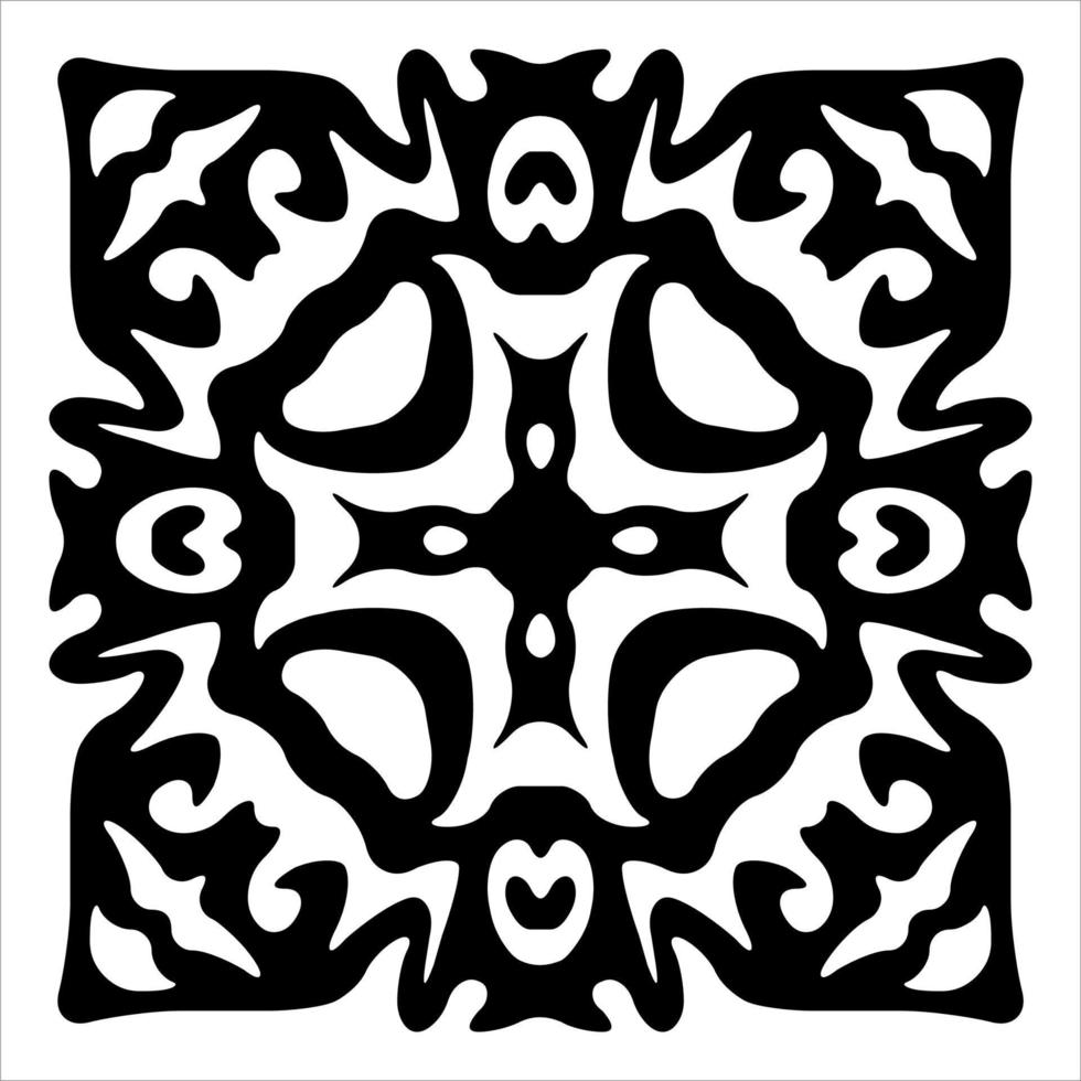 modèle vectorielle continue dans l'ornement géométrique style.tile ornement. illustration vectorielle de mosaïque de motif symétrique vecteur