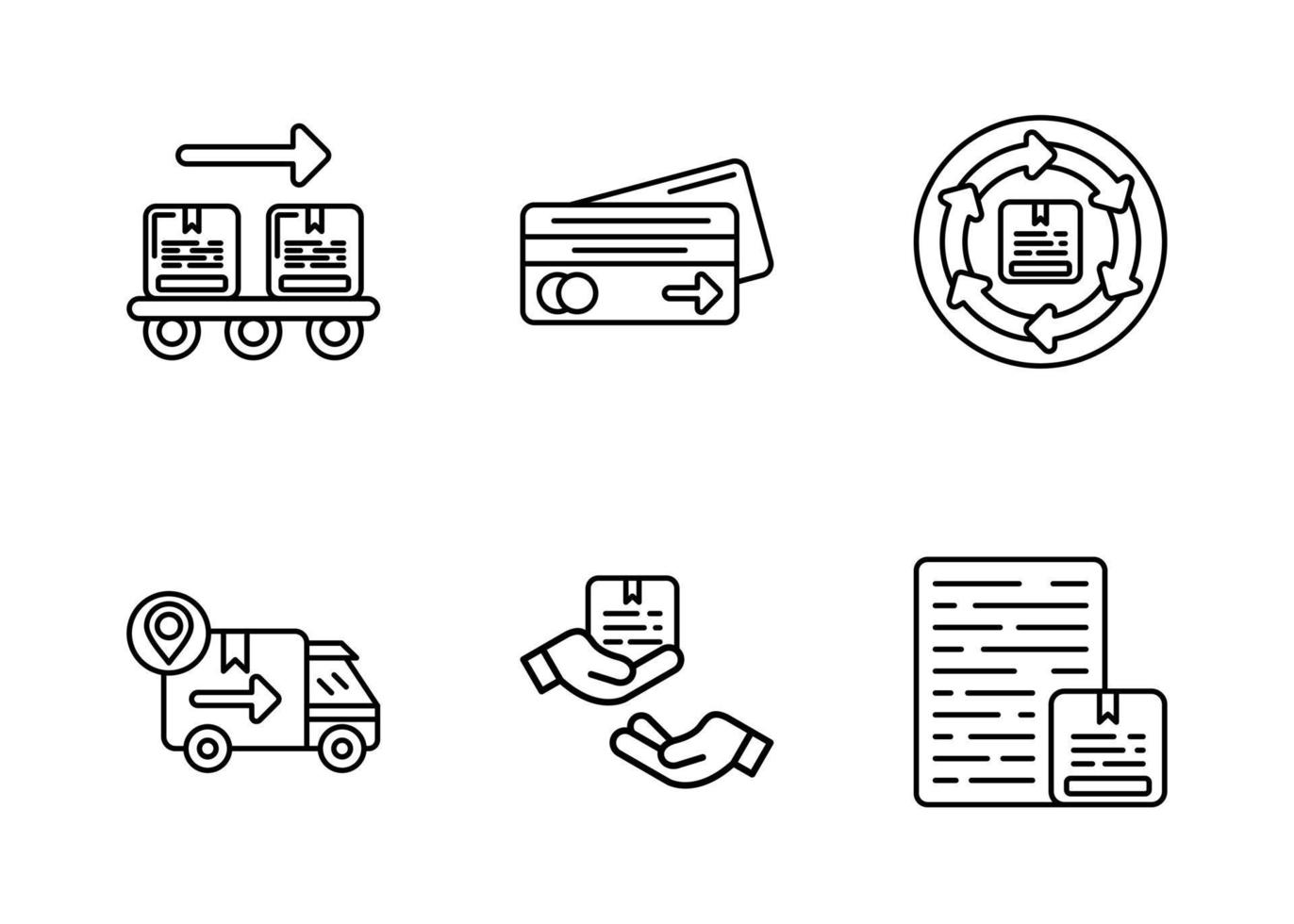 jeu d'icônes vectorielles de livraison logistique vecteur