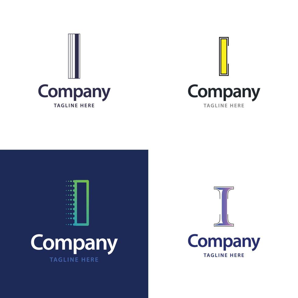 lettre i grand logo pack design création de logos modernes créatifs pour votre entreprise vecteur