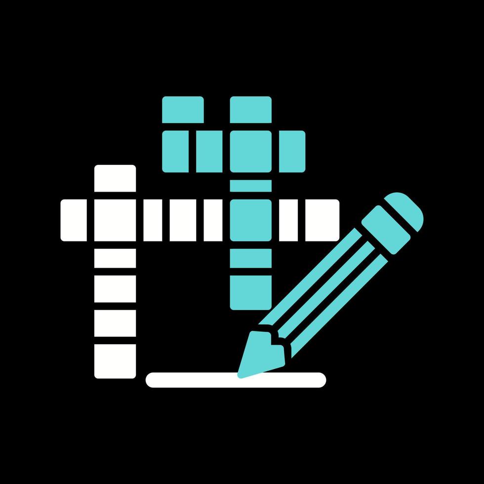 icône de vecteur de mots croisés