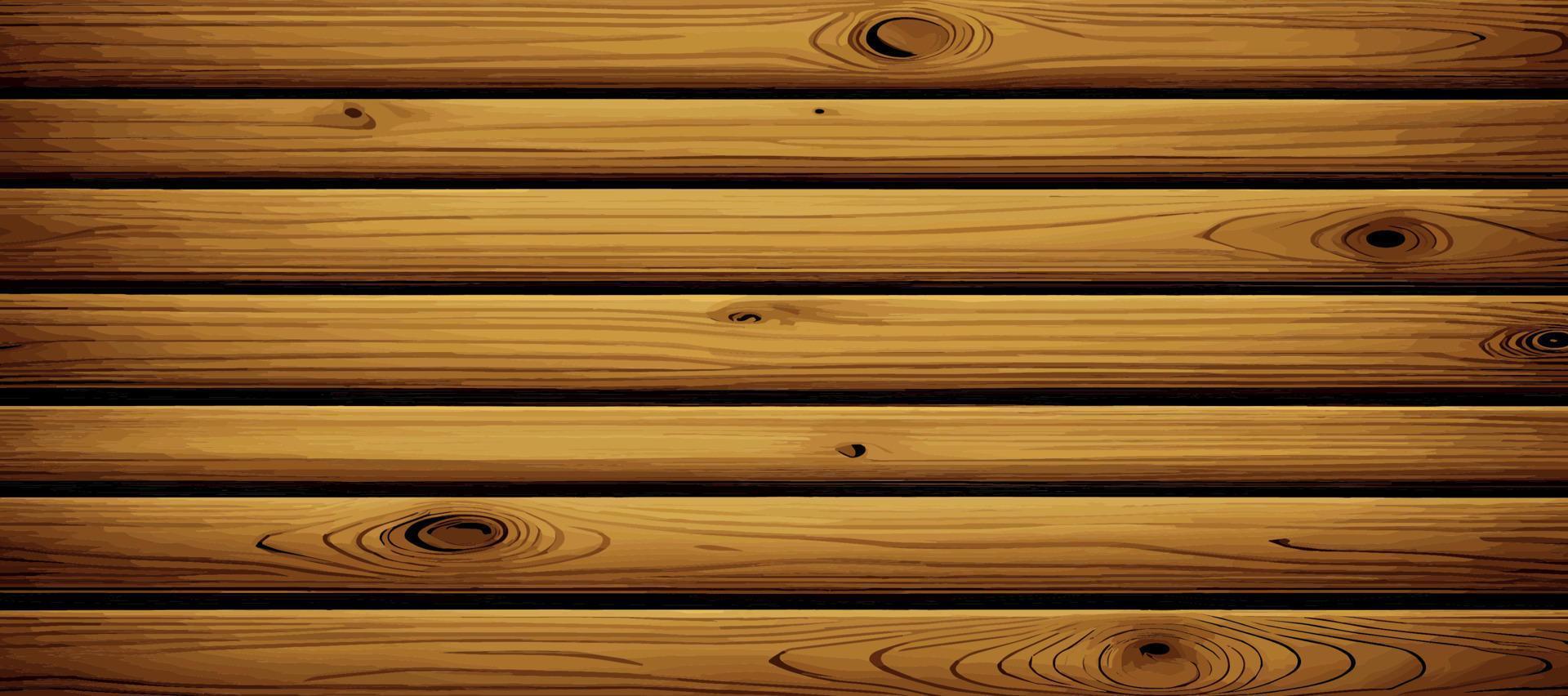 fond de planche de texture de bois panoramique réaliste, motif de texture de fibre - vecteur