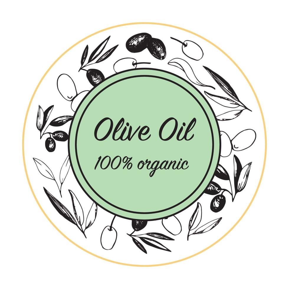 bordure d'olives en vecteur