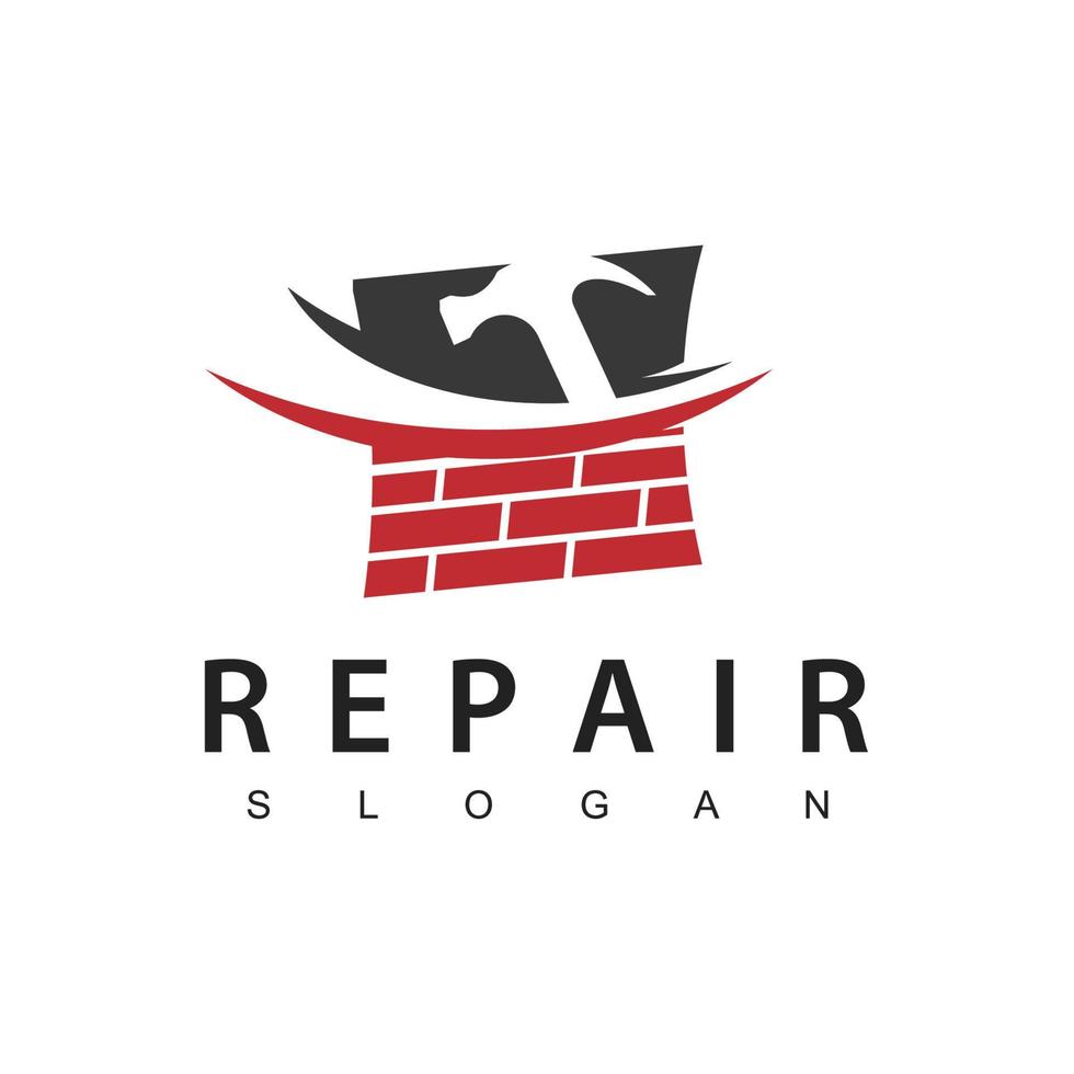 modèle de logo de réparation et de service à domicile vecteur