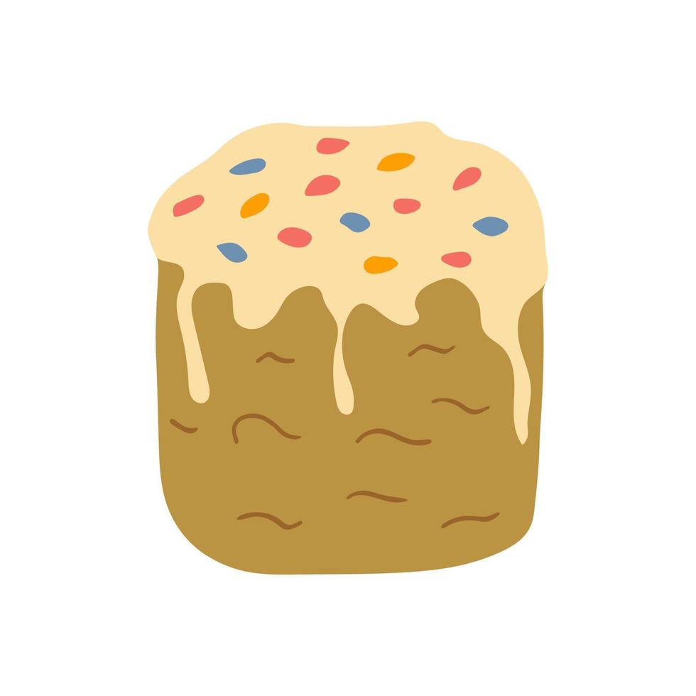 cuisson pour Pâques. gâteau. illustration de style doodle coloré vecteur