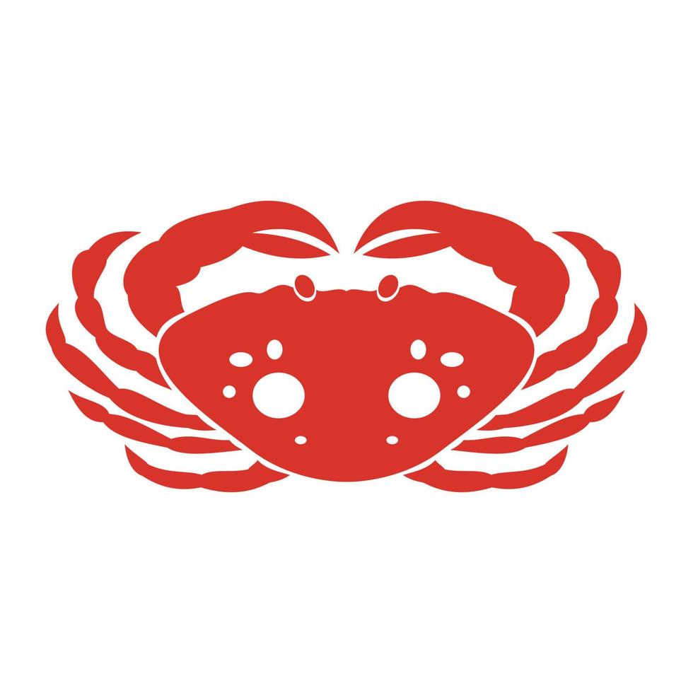 icône de conception d'illustration vectorielle de crabe vecteur