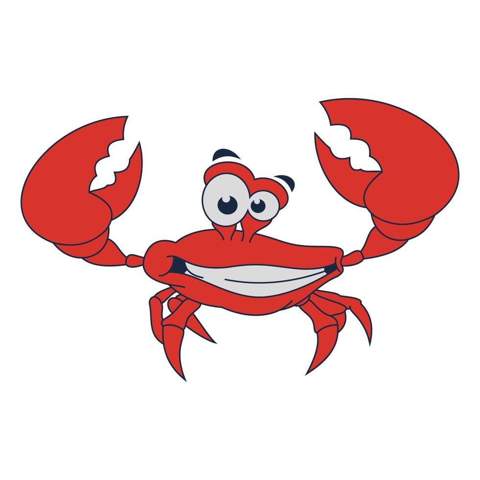 icône de conception d'illustration vectorielle de crabe vecteur