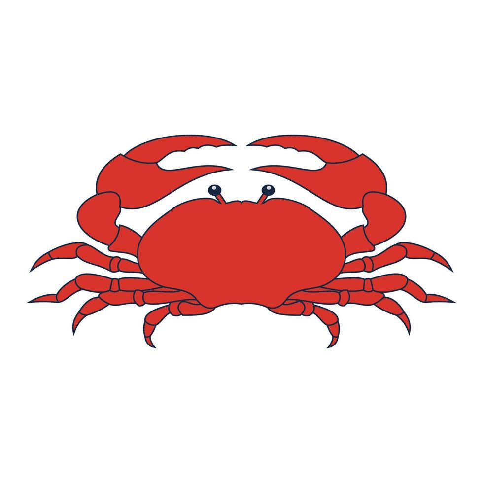 icône de conception d'illustration vectorielle de crabe vecteur