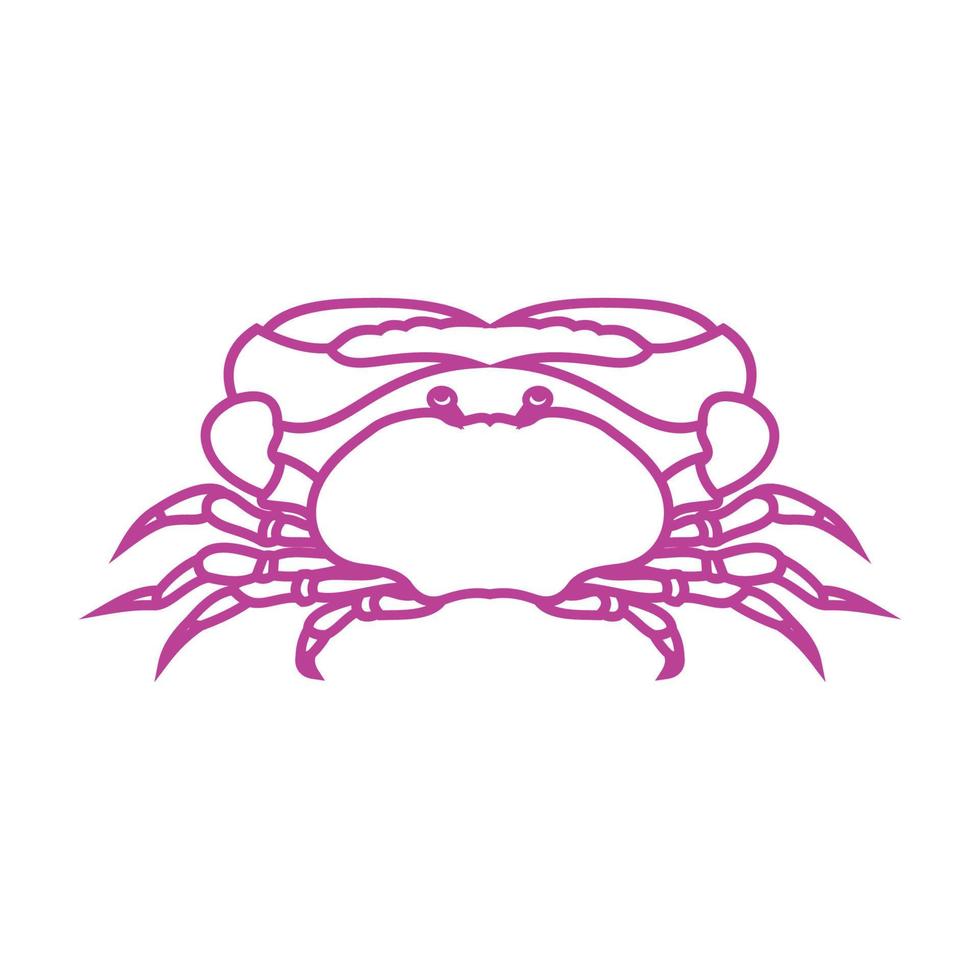 icône de conception d'illustration vectorielle de crabe vecteur