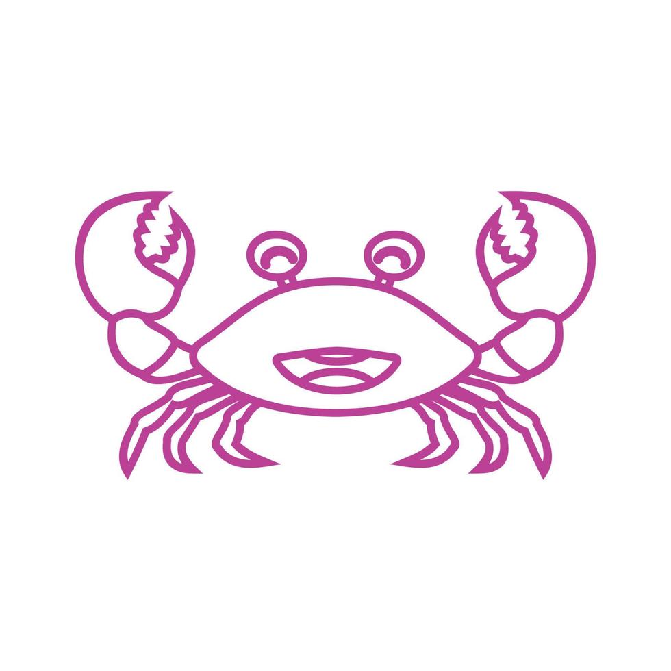 icône de conception d'illustration vectorielle de crabe vecteur