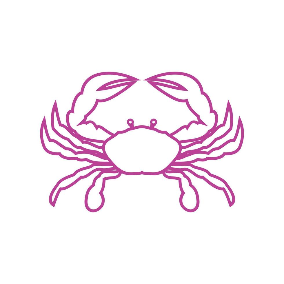 icône de conception d'illustration vectorielle de crabe vecteur