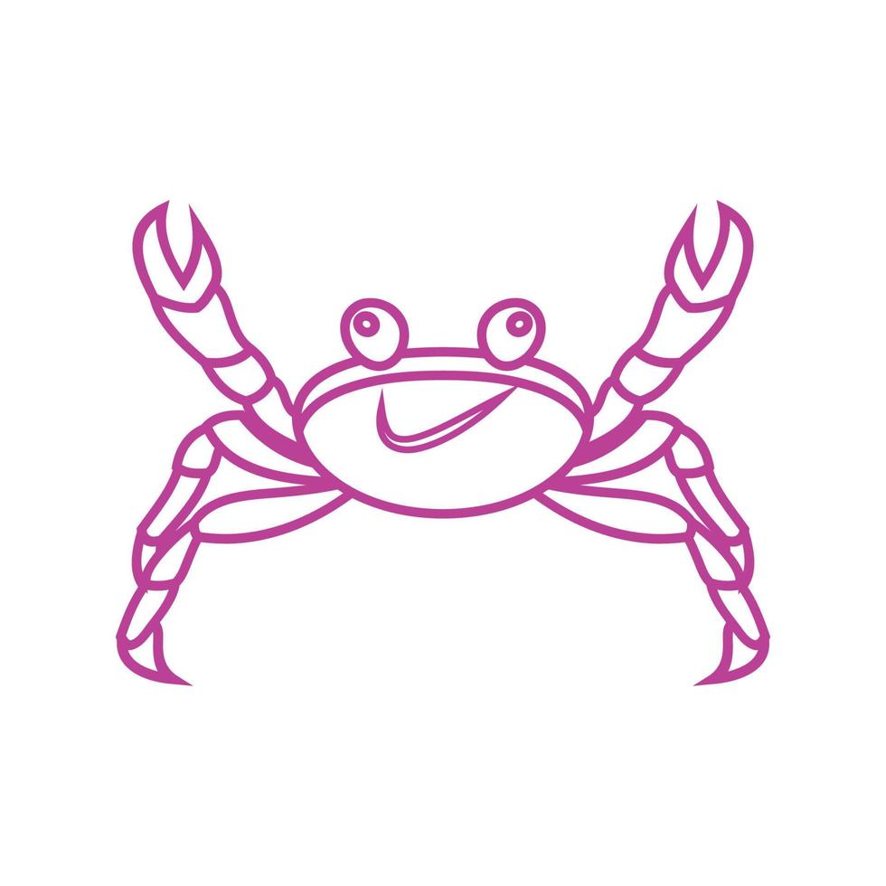 icône de conception d'illustration vectorielle de crabe vecteur