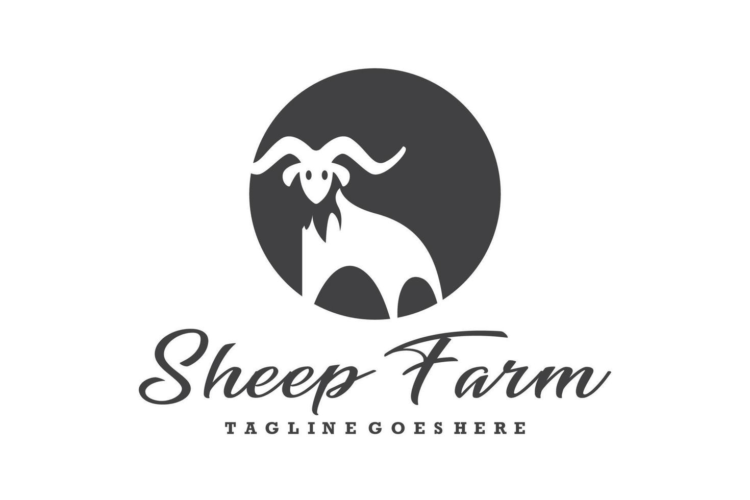 moutons vecteur icône animal logo design silhouette illustration