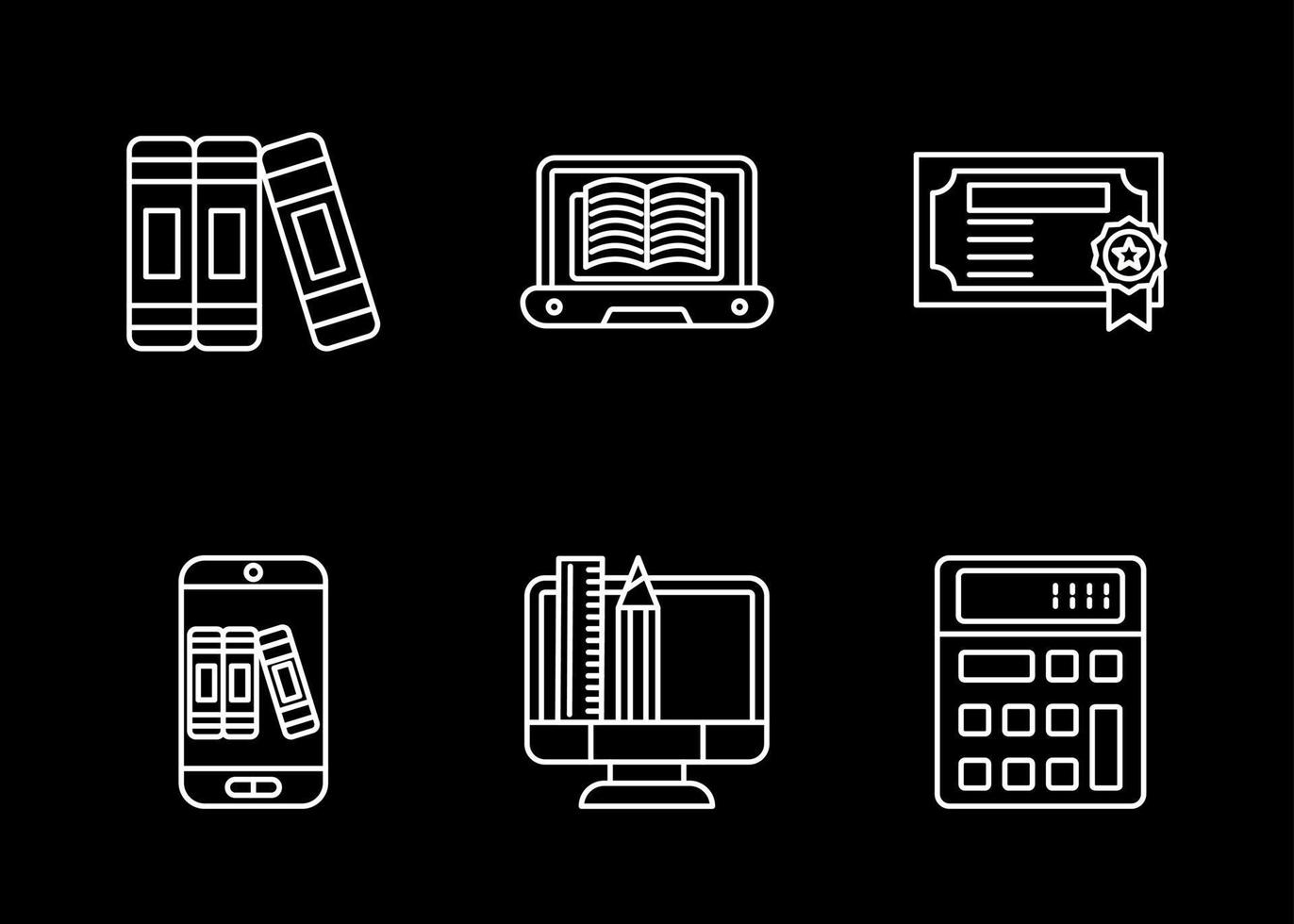 jeu d'icônes vectorielles d'apprentissage vecteur