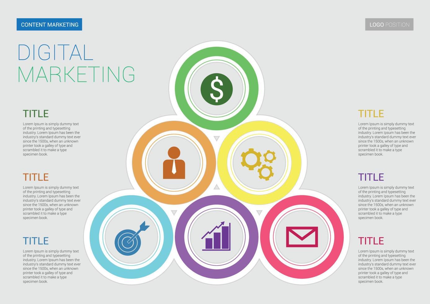 modèle côté infographie marketing numérique. taille de l'échelle a5. vecteur