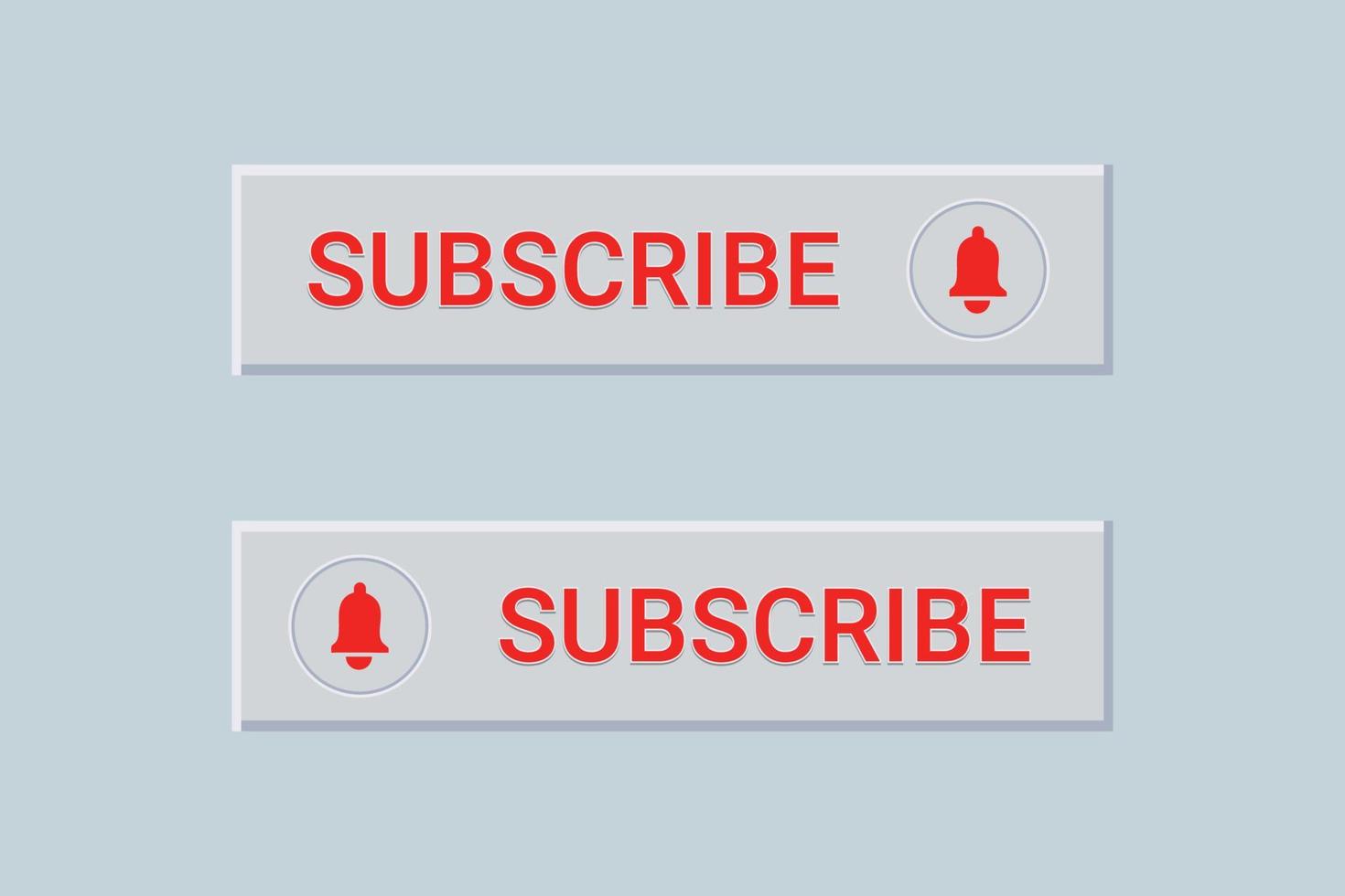 bouton d'abonnement youtube avec élément vectoriel icône cloche