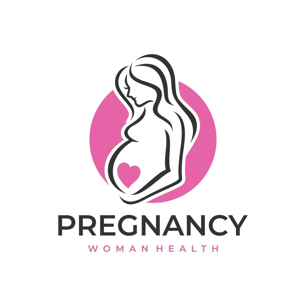 grossesse femme enceinte logo maternel vecteur icône illustration