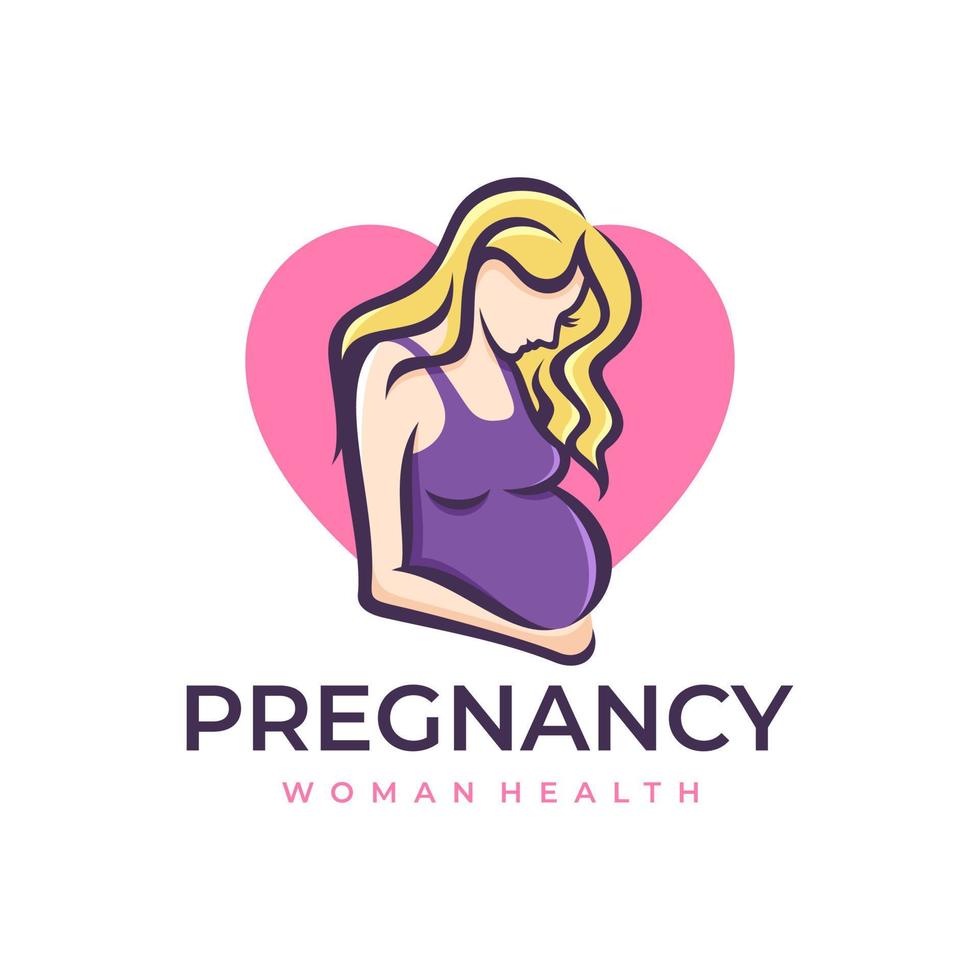 grossesse femme enceinte logo maternel vecteur icône illustration