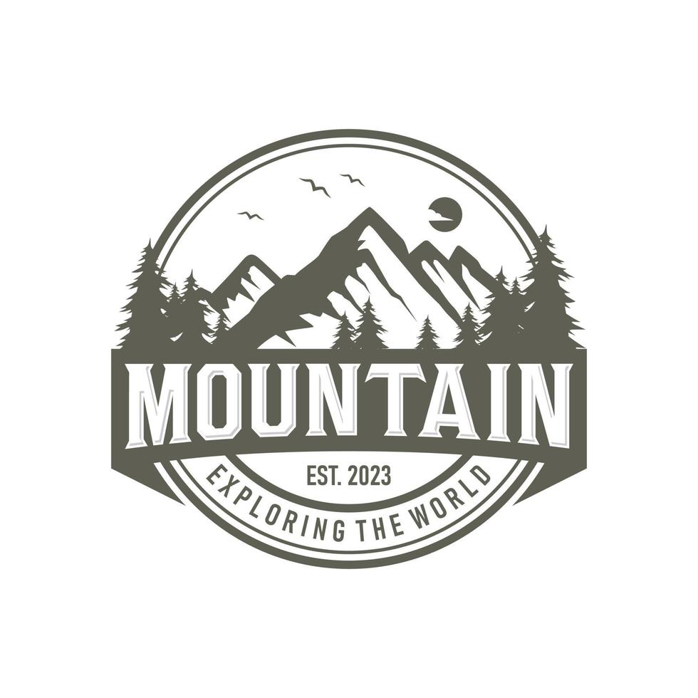 illustration vectorielle de montagne logo design vecteur