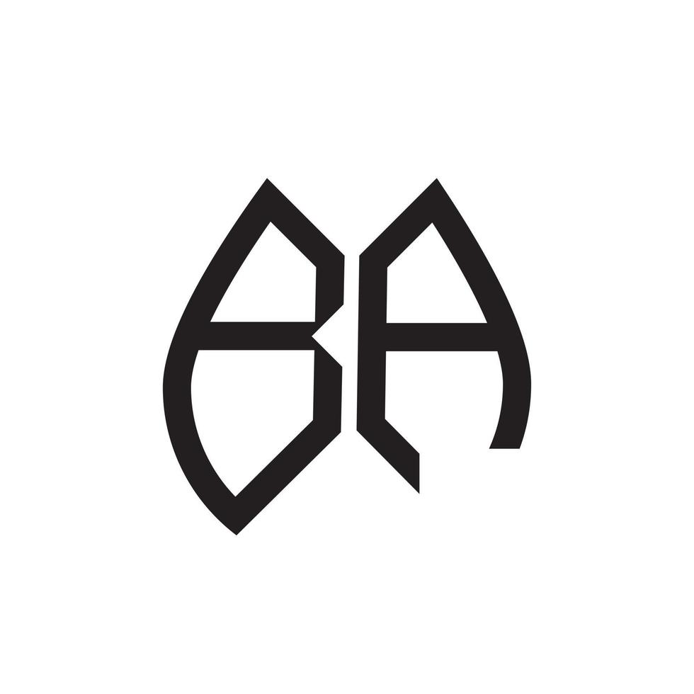 création de logo de lettre ba. création de logo de lettre ba initiale créative. concept de logo de lettre initiales créatives ba. vecteur